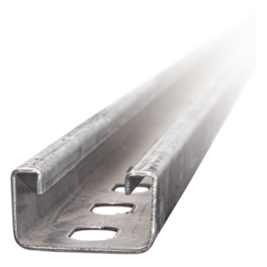 Canal Perforado / 4 x 2 cm / Calibre 16 / Acero Pregalvanizado / 3 m (9.8 ft) / Costillas de Refuerzo
