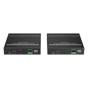 Extensor HDMI por Fibra Óptica / 4K@60Hz / Alcance 40 km (131,233 ft) / HDMI 2.0 / HDCP 2.2 / IR Bidireccional / RS-232