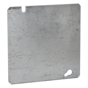Tapa Ciega Cuadrada / Acero Galvanizado / 4.688 x 4.688 in (119.1 x 119.1 mm) / UL Listed / Troquelada