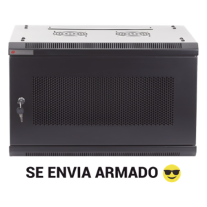 Gabinete de Pared / 9UR / 19in / Cristal Templado / 450mm Profundidad / 60kg Carga / 1.65 x 1.97 x 1.48 pies