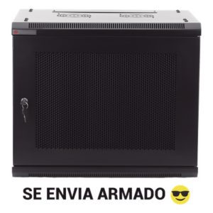 Gabinete de Pared 19in / 9UR / 450mm (17.7in) Profundidad / Puerta Perforada / 60kg Carga