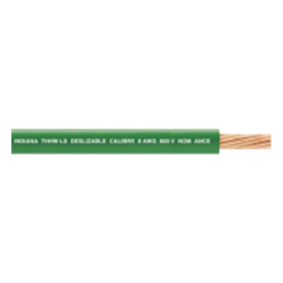 Cable THW-LS / Calibre 10 AWG / 19 Hilos / Verde / Bobina 100 m (328 ft)