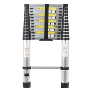 Escalera Telescópica / Aluminio / Altura 3.8 m (12.5 ft) / Carga 150 kg / Plegable 85 cm (2.8 ft) / 13 kg
