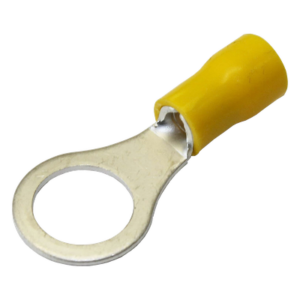 Terminal Tipo Ojo / 1/4" / Calibre 12-10 AWG / Cobre Estañado / Aislamiento Termoplástico / Paquete 25 Piezas