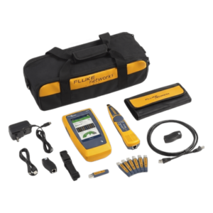 Kit Calificador de Red / Hasta 10 Gbps / Pantalla Multitáctil a Color / Mediciones Basadas en Frecuencia / Diagnóstico de Switch / 32.8 ft (10 m)
