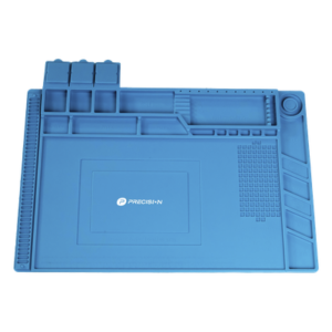 Tapete de Silicona para Reparación Electrónica / 45 x 30 cm (17.7 x 11.8 in) / Resistente al Calor 200°C / Áreas Magnéticas / Compartimentos Numerados