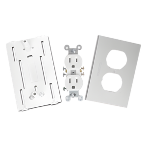 Contacto Eléctrico Dúplex / Soporte Universal ABS / Tapa Aluminio Anodizado / -40°C a 120°C / NOM-001-SEDE-2005
