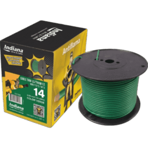 Cable THW-LS / 14 AWG / 19 Hilos / 90°C Seco / 75°C Mojado / Verde / Bobina 100 m (328 ft)
