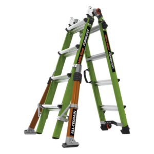 Escalera Multi-Posiciones / 6.7 m (22') / Suelos Inclinados / Bloqueo Rápido / Almohadilla Giratoria / Ruedas Tip Glide