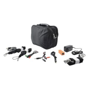 Kit de Accesorios para Probador de Video / Maleta y Cinturón / Cable BNC 30 cm / Fuente 12VDC 2A / Soporte RS485 / Puntas Multímetro / Audio 3.5mm