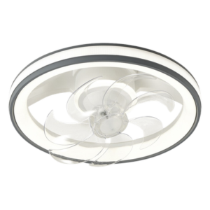Ventilador de Techo con Luminario LED / 110 V CA 50/60 Hz / 88 W / 4500 Lm / 3 Temperaturas de Color 2700-4000-6500 K / 6 Velocidades / 500 mm (1.64 ft) / Dimeable / Blanco y Gris