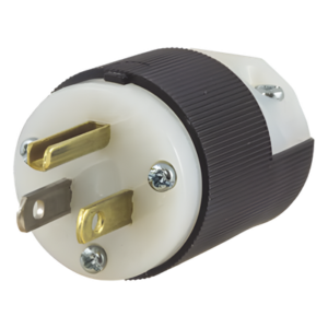 Clavija Entrada Recta / 15A 125V / 2 Polos 3 Hilos / NEMA 5-15P / Grado Industrial-Comercial / -40°C a 75°C / 2000V Dieléctrico