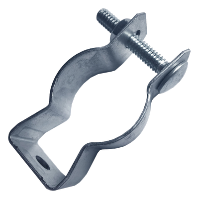 Abrazadera Clip / 2" (59-65 mm) / Varilla 3/8" / Acero Cincado Electrolítico 5 micras / Monoblock / 85 mm Longitud