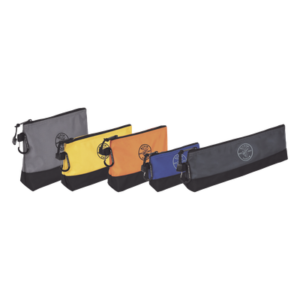 Kit de Bolsos para Herramientas / Base Reforzada 2520D / Cierre Zipper / 5 Piezas 14'' a 7'' / Mosquetones de Aluminio