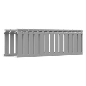 Canaleta Ranurada con Tapa / Tipo F / 108 mm Ancho / 79.2 mm Alto / 6.6 ft (2 m) Largo / Gris Claro