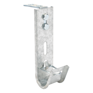 Soporte J-Hook para Cableado Estructurado / Capacidad 7 Cables Cat6 / Acero al Carbón / Montaje Pared y Techo / Interior
