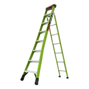 Escalera Combinada 3 en 1 / Fibra de Vidrio / 2.44 m (8 ft) / Capacidad 170 kg (375 lb) / Almohadilla Giratoria / No Conductora