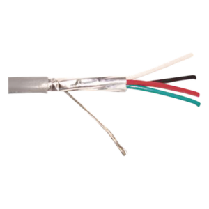 Cable Multiconductor para Alarma / 4x22 AWG / Blindado / CMR / 305 m (1000 ft) / Gris