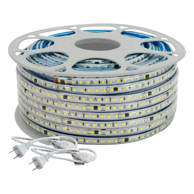 Manguera LED Luminosa / Resina Transparente / 50 m / 110V CA / 4.2 A / 500 W / 164 pies / T.C.C. 6500 K / IP65