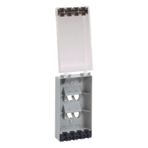 Placa de Pared Vertical / IP56 / 4 Módulos Mini-Com / Policarbonato / Color Claro