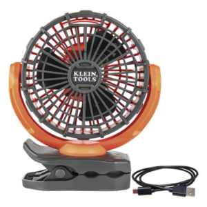 Ventilador Portátil Recargable / 2 Velocidades / Autonomía 5-9 Horas / Montaje 360° / USB-C / Pinza e Imán