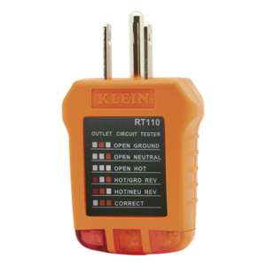 Probador de Tomacorrientes / Secuencia de Luces LED / Cableado Correcto/Incorrecto / Resistente a Caídas 2 m (6.6 ft) / UL 1436 y CSA C22.2 No. 160 / 110/125 VCA 50-60 Hz