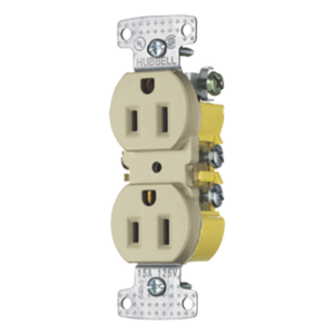 Receptáculo Dúplex Residencial / 15A / 125V / 2 Polos 3 Hilos / NEMA 5-15R / 0.93' Profundidad / 4.19' Alto / 1.52' Ancho