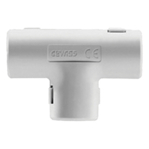 Unión en T para Tubería Rígida / PVC Auto-extinguible / 20 mm / Libre de Halógenos / Instalaciones Eléctricas