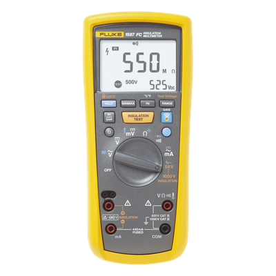 Multímetro de Aislamiento / 0.01 MΩ - 2 GΩ / Prueba 50V - 1000V / True RMS / Detección Automática 600V CA/CC / Memoria Integrada / Compatible con App de Conectividad