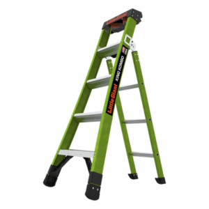 Escalera Profesional 3 en 1 / Fibra de Vidrio / Capacidad 375 lb (170 kg) / 6 ft (1.82 m) / No Conductora / Almohadilla Giratoria
