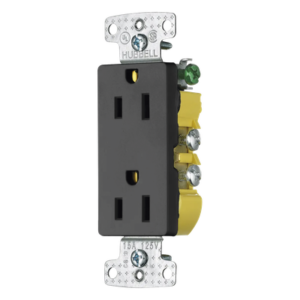 Receptáculo Duplex Decorador / 15A 125V / 2 Polos 3 Hilos / NEMA 5-15R / Negro