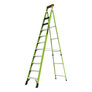 Escalera Industrial / Fibra de Vidrio / 3.65 m (12 ft) / Capacidad 170 kg / Tipo IAA / Doble Modo / Almohadilla Giratoria