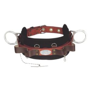 Cinturón de Liniero / Poliéster / 2 Anillos Tipo D / Talla 48 / Portaherramientas de Cuero / Normas OSHA y NMX