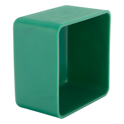 Remate Cuadrado para Unicanal / 4x4 pulgadas (10x10 cm) / PVC No Metálico / Verde Oscuro / Sellado Sólido
