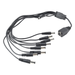 Cable de alimentación multivía / 9 vías / 8 cámaras TurboHD / 12 VCC / 500 mA por canal / Conector plug 3.5 mm