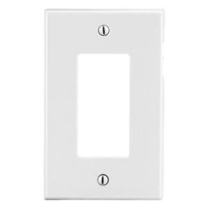 Tapa para Contacto Rectangular / Decorador / Policarbonato Termoplástico / 4.63 x 2.88 x 0.25 in / Vertical / Blanco