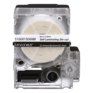 Casete de Etiquetas Autolaminadas / 125 Unidades / 1 x 2.25 Pulgadas (25.4 x 57.2 mm) / Cables 8-4 AWG