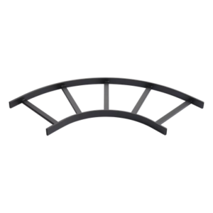 Accesorio de Escalerilla / Curva Horizontal 90° / 12 in de Ancho / Acero Calibre 16 / Acabado Negro RAL 9005