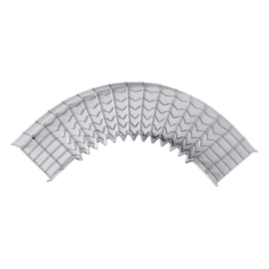 Curva Pre-Fabricada Horizontal / 90° / Peralte 54 mm / Ancho 100 mm / Electro Zinc 15-20 micras / Interior