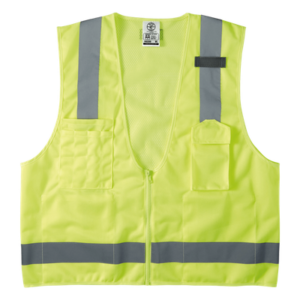 Chaleco de seguridad reflectante / Talla XL / ANSI/ISEA 107-2015 Tipo R Clase 2 / Pecho 44''-50'' (111,8-127 cm) / Amarillo alta visibilidad