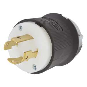 Clavija Industrial con Bloqueo de Media Vuelta / 30 A / 250 V CA / 3 Polos 4 Hilos / NEMA L15-30P / 2.75 x 2.33 in (7.0 x 5.9 cm)