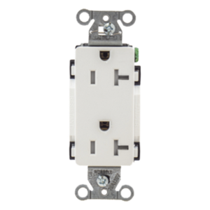 Contacto Duplex Decorador / 20 A / 125V / NEMA 5-20R / 2 Polos 3 Hilos / Resistente a Manipulaciones / Grado Industrial / 3.28 x 1.14 x 1.29 in