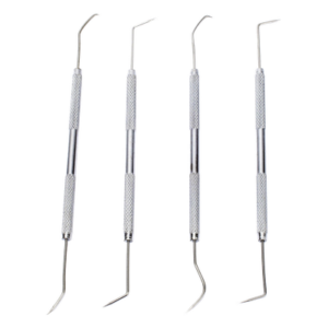 Juego de herramientas para soldadura / 4 piezas / Ganchos recto, diagonal, curvo y encorvado / Diseño ergonómico