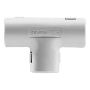 Unión en T para Tubería Rígida / 25 mm / PVC Auto-extinguible / Libre de Halógenos / Instalaciones Eléctricas