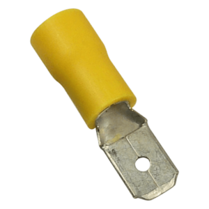 Terminal Macho Aislada / 12-10 AWG / Amarillo / 25 piezas / 0.95x0.51x0.24 in
