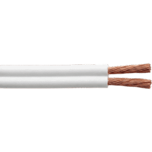 Cable Flexible SPT / 2 x 16 AWG / 300V 60°C / 100 m (328.08 ft) / PVC Autoextinguible / NOM-001-SEDE / Blanco