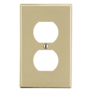 Placa de Pared / Contacto Duplex / Policarbonato / 4.63 x 2.88 x 0.25 in / Vertical / UL 94 V2
