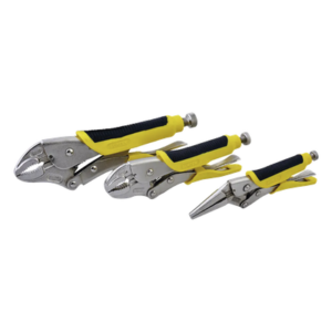Juego de Pinzas de Presión / 3 Piezas / Acero al Cromo Molibdeno / Mangos Bimateriales Aislantes / ASME B107.500