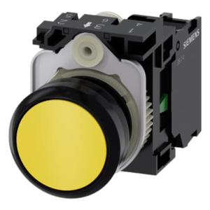 Botón de Control Industrial / 22 mm / IP69K / Contacto Normalmente Abierto / 10 A / 5-500 V AC/DC / Amarillo