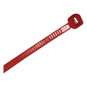 Cincho de Nylon / 4.8 x 300mm / 22 kg Tensión / Rojo / 100 pzs / -40°C a +80°C / 1.02 x 0.19 pies
